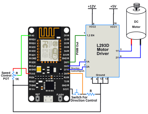 NODE MCU INTERFACING WITH DC MOTOR | TOMSON ELECTRONICS