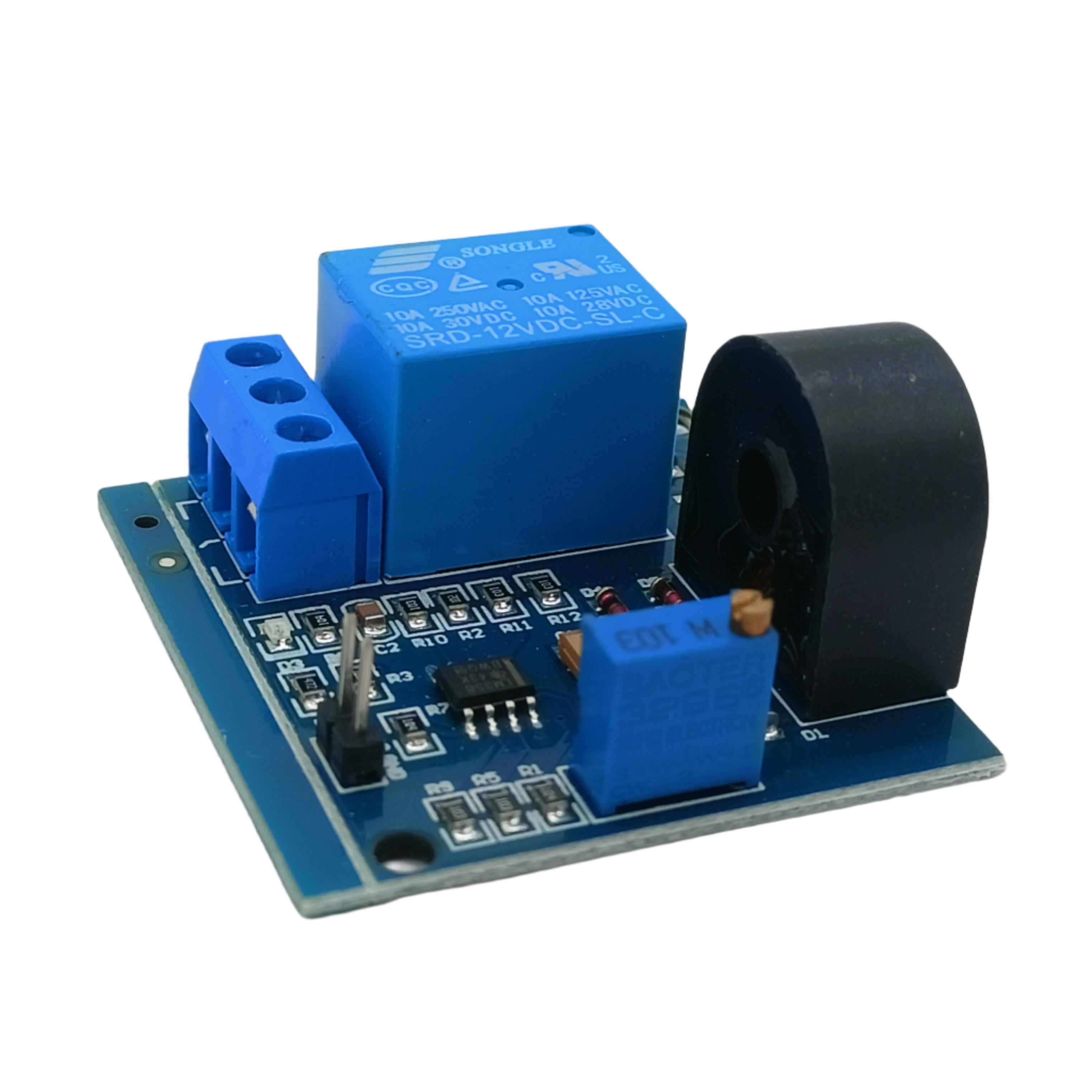 5A Overcurrent Protection AC Current Detection Sensor Module – Adjustable Threshold and Relay Output 