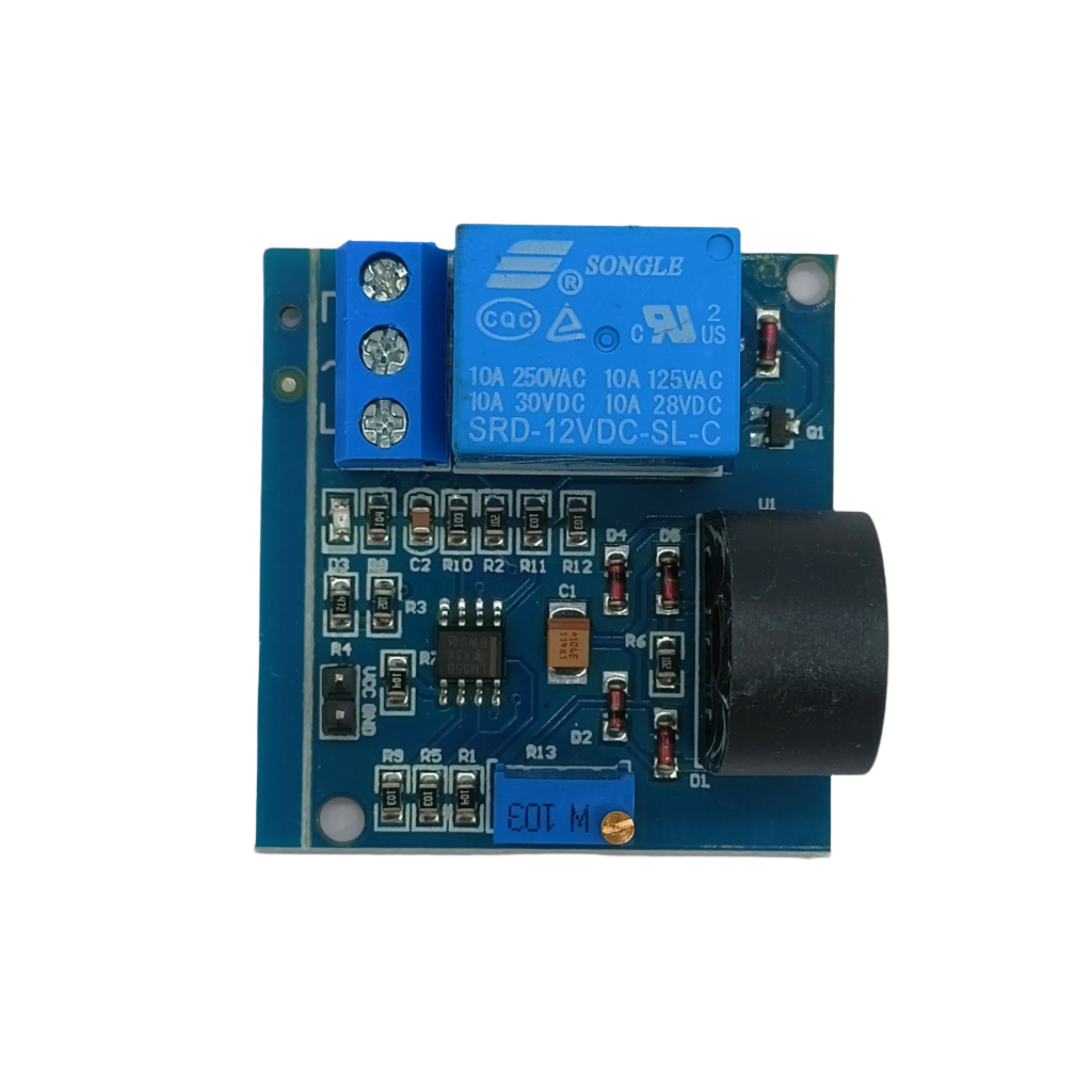 5A Overcurrent Protection AC Current Detection Sensor Module – Adjustable Threshold and Relay Output 