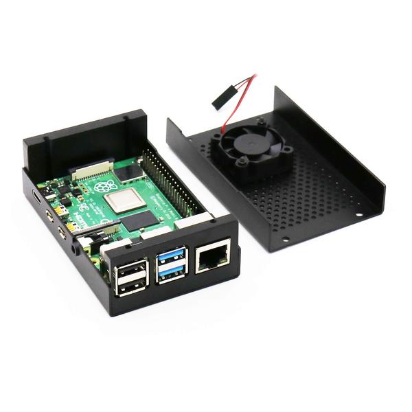 Raspberry Pi 4 Aluminum Black Case