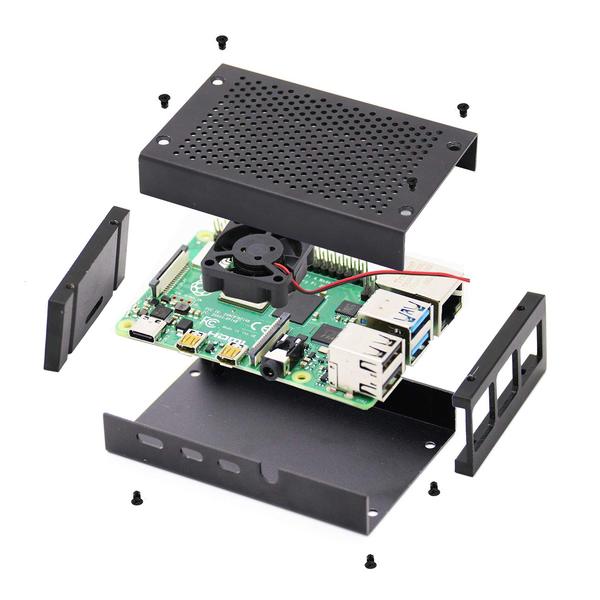 Raspberry Pi 4 Aluminum Black Case