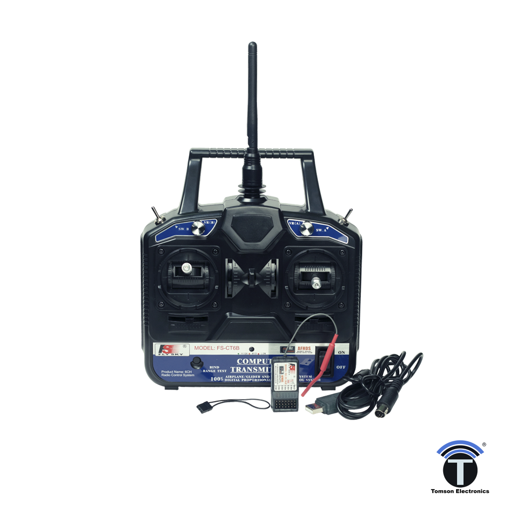 Flysky CT6B 6 Channel Trasmitter Radio With FS-R6B